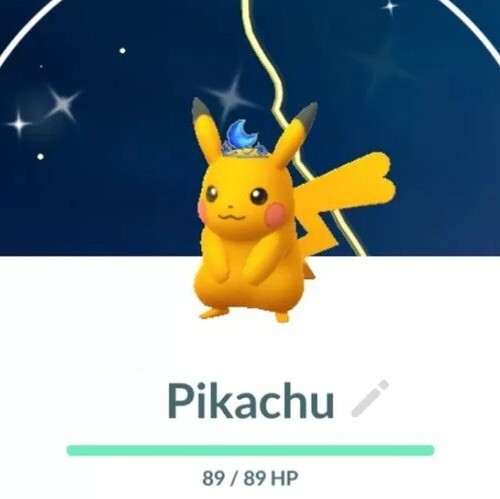 Shiny moon crown pikachu - shiny,