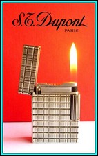S.T. DUPONT Line 1 SMALL Silver Lighter / Briquet / Feuerzeug  JUST SERVICED 