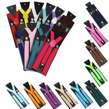 Bretelles Unisex Différentes Couleurs Réglables En Forme De Y Avec 3 Clips
