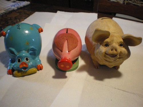 Lot cochons tirelire en - 3,