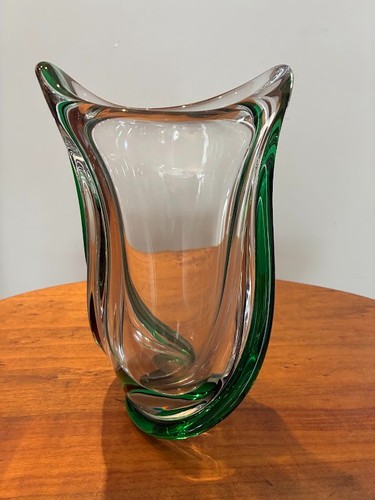 Grand vase torsadé cristal