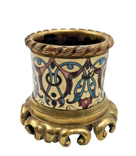OBJET DE VITRINE POT EN BRONZE