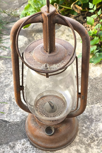 Lampe pétrole lanterne - lampe, à
