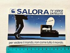 VINTAGE 80'S OLD STICKER SATELLITE VIDEO SALORA TV STICKER STICKER