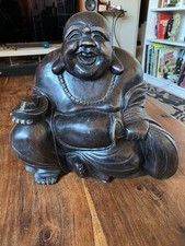 STATUE BOUDDHA CHINOIS EN BOIS