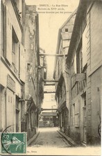 DREUX 35 la rue illiers houses of the sixteenth century kept apart by beams stamped