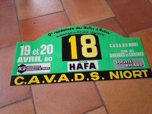 Plaque rallye rando - de, du