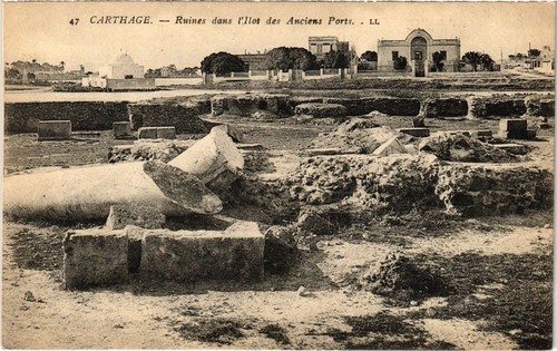 Cpa carthage ruines dans - ak,