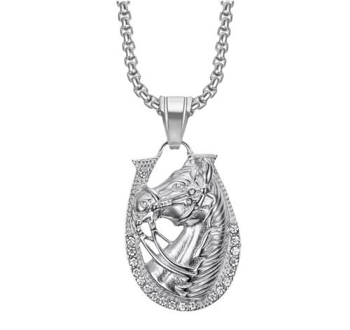 Collier pendentif cheval - pendentif,