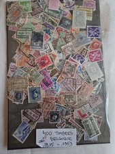 BELGIQUE LOT + 400 TIMBRES  BELGES 1915-1953 oblitérés