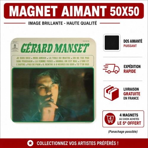 Magnet gérard manset - manset, 5x5