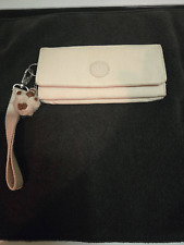 Kipling Rubi Large Wristlet Wallet Light Pink Removable Monkey Keychain 7.5x4x1