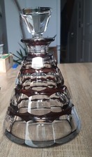 Service liqueur Cristal Art déco : Val Saint Lambert