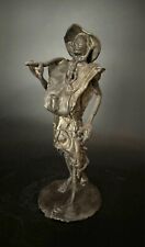 STATUE EN BRONZE AFRIQUE DE L'OUEST - CIRE PERDUE - PAYSAN AFRICAIN - 29 CM