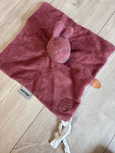 Nattou doudou bébé - plat, rose
