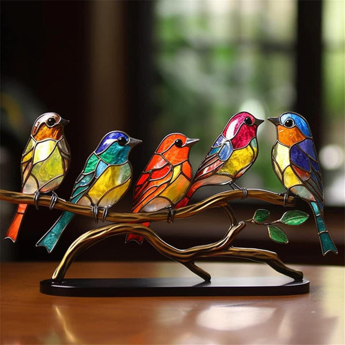 2023 new stained metal birds - new,