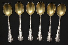 6 cuilleres à glace métal