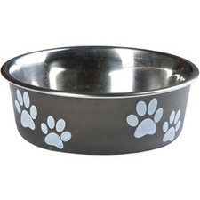 GAMELLE EN INOX POUR CHIEN FLAMINGO 12 CM 0.3 LITRE NOIRE
