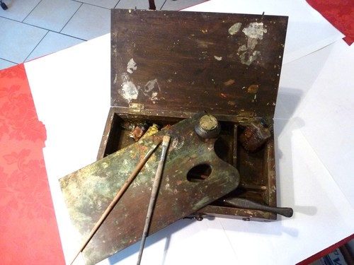 Ancienne malette peintre en - de,