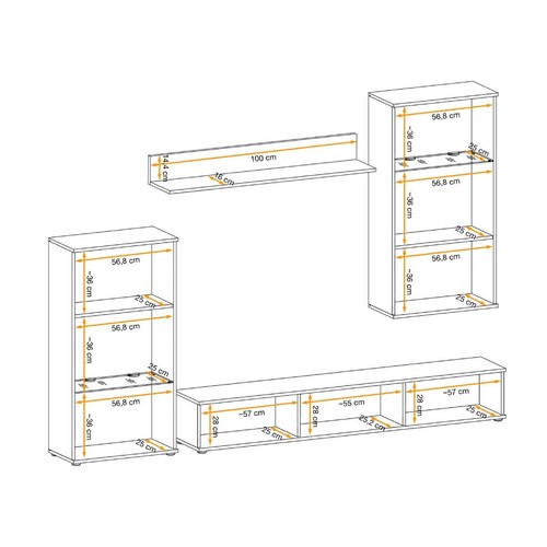 Ensemble meuble design - meuble, tv