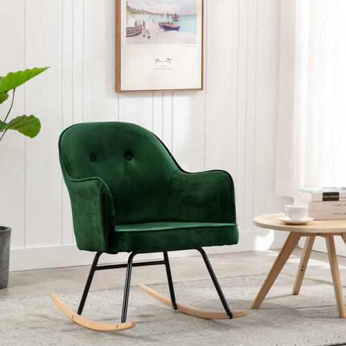 Chaise bascule noir - noir, velours