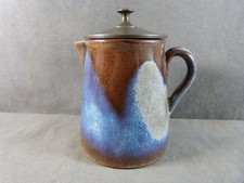 Small Teapot with Metal Lid Signed YEM Flamed Sandstone, Orléans