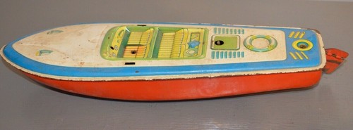 Ancien jouet bateau - ancien, ms