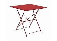 Table Cuba Pliant 70X70CM Rouge Pour L'Extérieur Jardin Intérieur