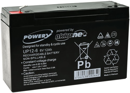 Batterie gel powery - powery, pour