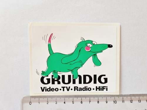 Autocollant grundig vidéo - autocollant, tv