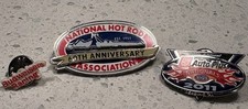 2 NHRA National Hot Rod Assoc. Pins Drag Racing 1 Bud Racing Hat Lapel Pins