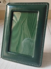 Vintage ancien cadre photo gainé cuir années 50