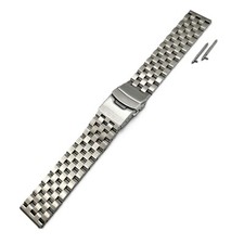 Full Stainless Steel Strap 304L Pilot Watch 20mm 22mm Screw Bracelet