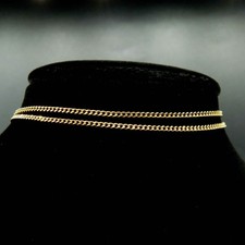 O941- Chaîne Or jaune 18k-Maille Gourmette Plate de 1,73 x 2,44 mm- 49cm de long