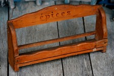 Etagère épices bois ancienne