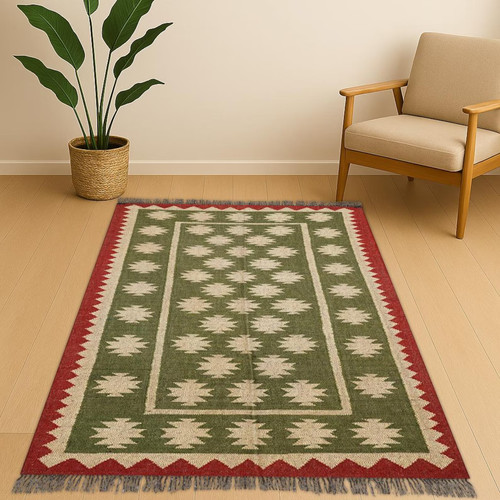 Tapis kilim jute laine - kilim, de