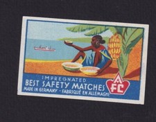 Antique Tag Austria BN152520 Banana Women Africa Matches