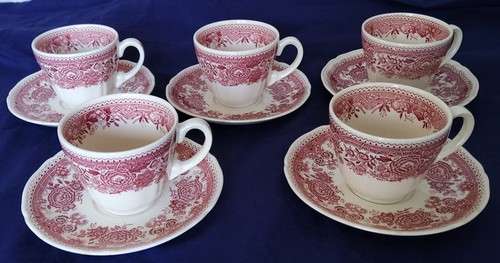 Tasses café et - 5, soucoupes