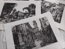 NAPLES NAPOLI 5 GRAVURES EAU