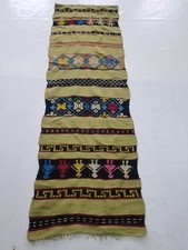Fine Traditional Hand Made Oriental Wool Multicolor Kilim Runner 180x57cm
