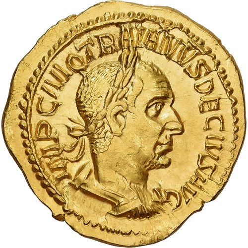 Trajan dèce aureus - trajan, 249-251