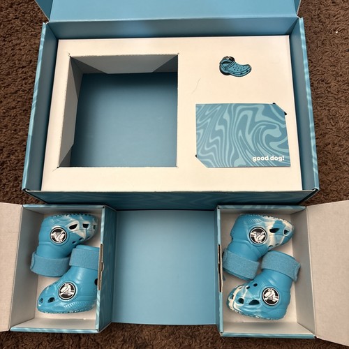 Blue dog crocs from bark - dog,