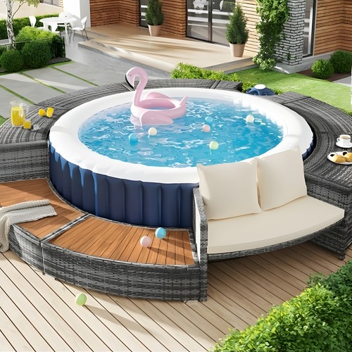Salon jardin luxe avec spa - luxe,