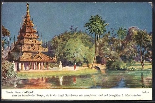 Calcutta pagode birmane - calcutta,,