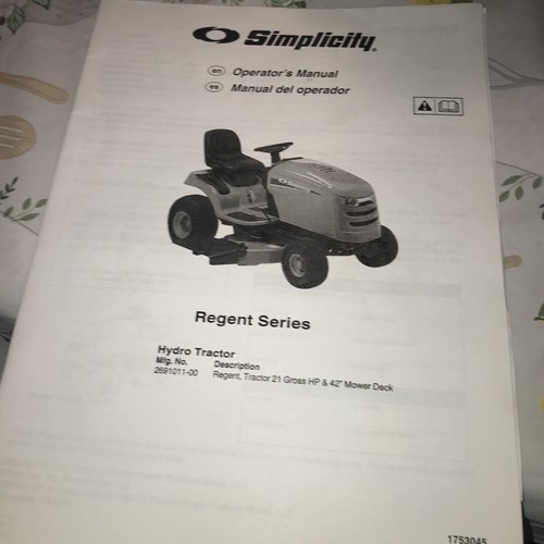 Simplicity tractor 21hp - 21hp, 42”