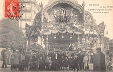 CPA 75 PARIS / UN TOUR A LA FETE FORAINE / LES MONTAGNES RUSSES CIRCULAIRES A VA