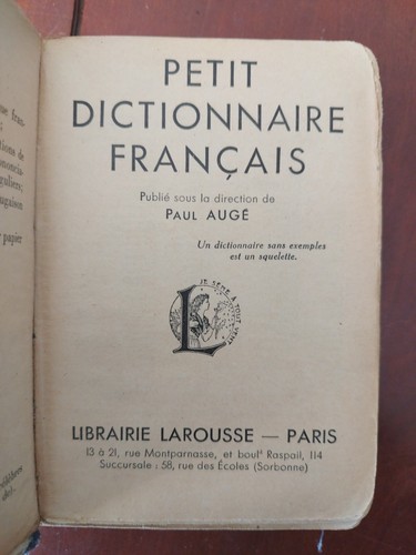 Larousse petit dictionnaire - -,