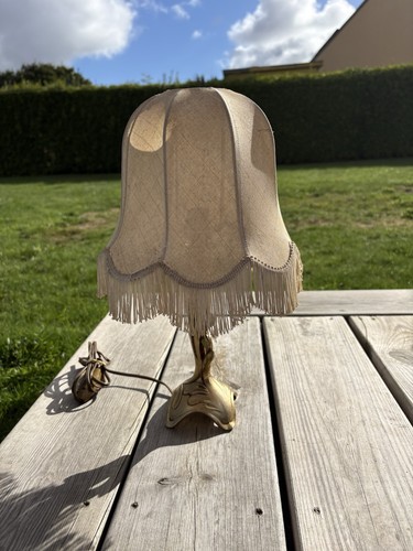 Lampe vintage pied doré - vintage,