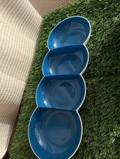 Tupperware Chic Dining Allegra Divided Appetizer Tray 16" White Peacock New