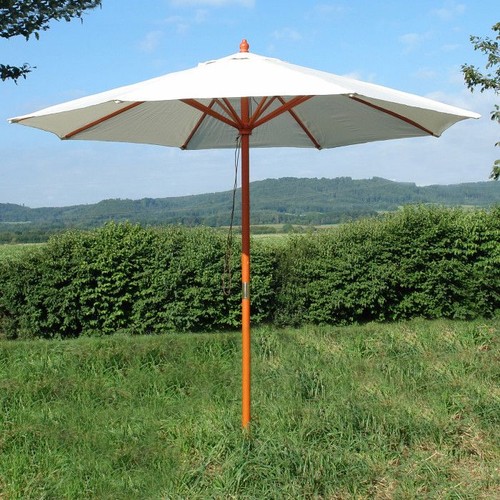 Parasol bois blanc beige - en,